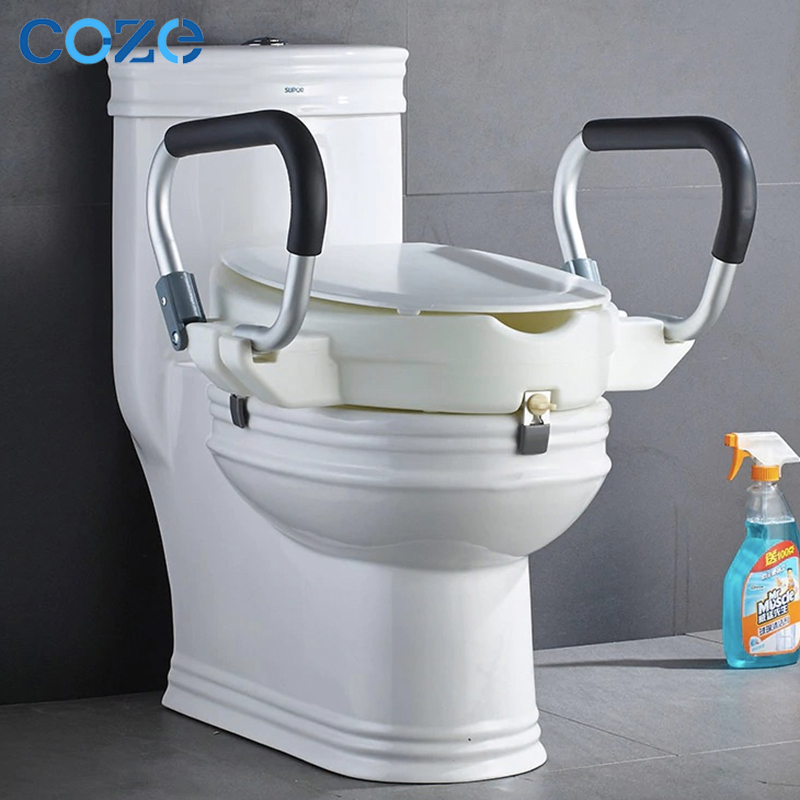 Raised Toilet Seat With Handles Elevated Toilet Seat Riser_Raised