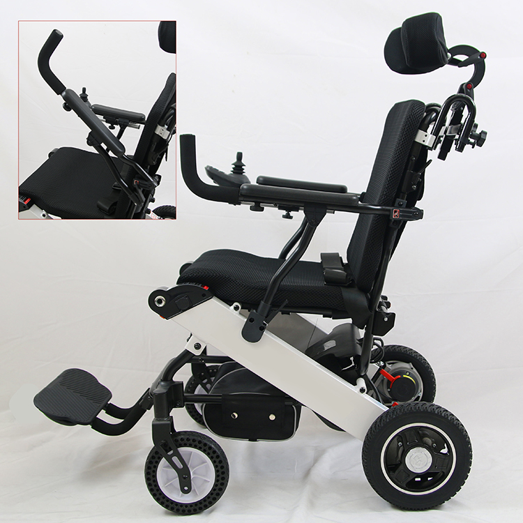 Remote Control Folding Electric Wheelchair for Adults, Multi-Function, Brushless Motor