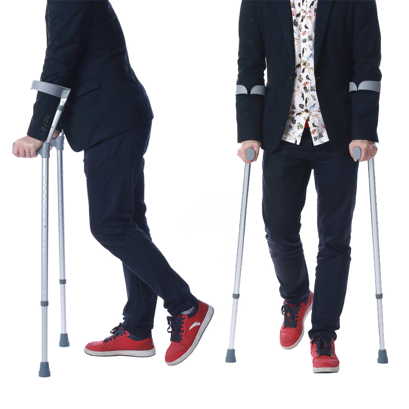 Custom Adjustable Height Forearm Crutches for Elderly
