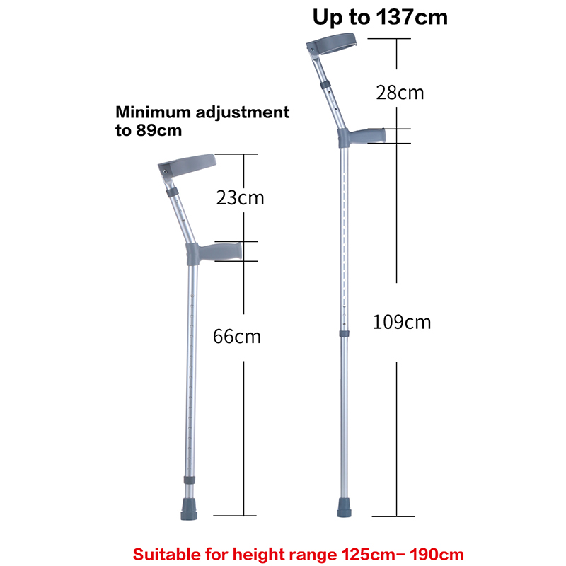 Custom Adjustable Height Forearm Crutches for Elderly
