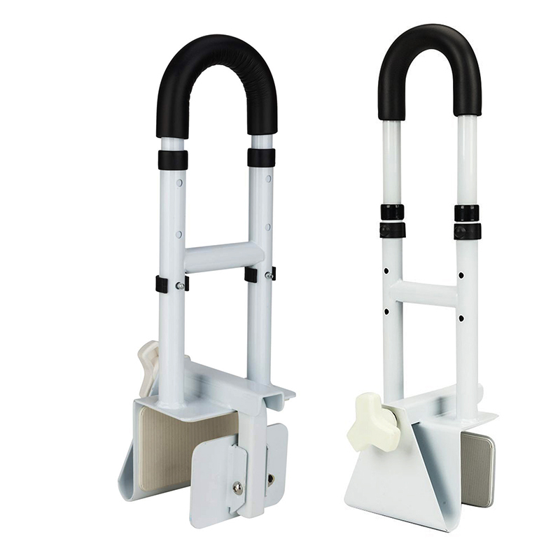 Adjustable Bathtub Grab Bars Steel Clamp on Tub Safety Rail