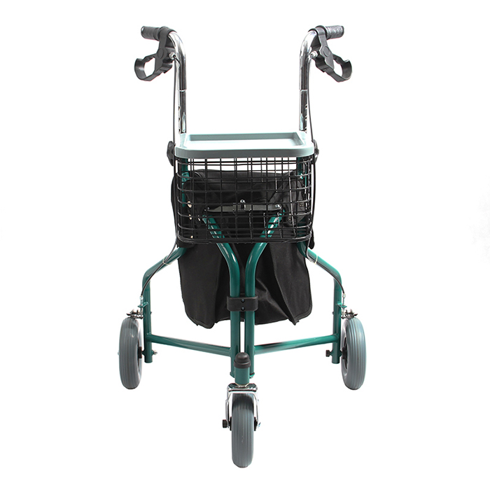 Adjustable Three Wheel Walker Steel Foldable Rollator