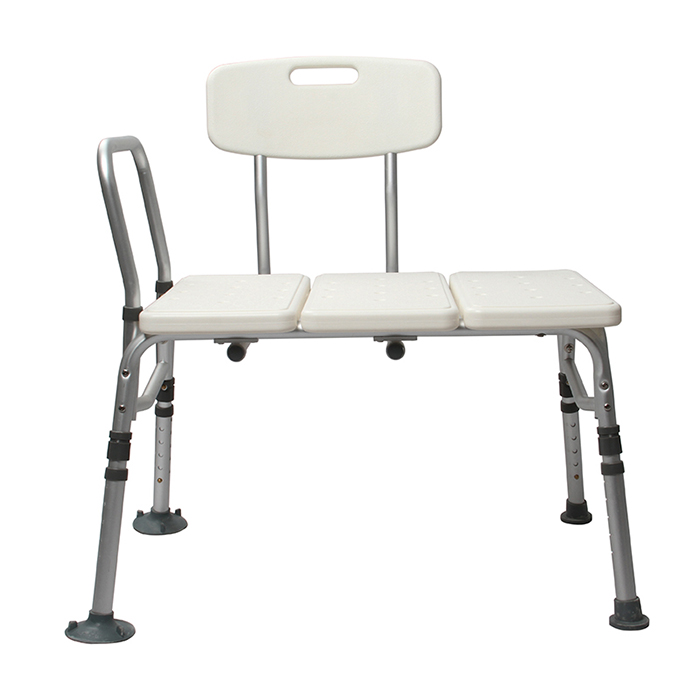 Plastic Tub Transfer Bench Adjustable Bath Bench with Backrest