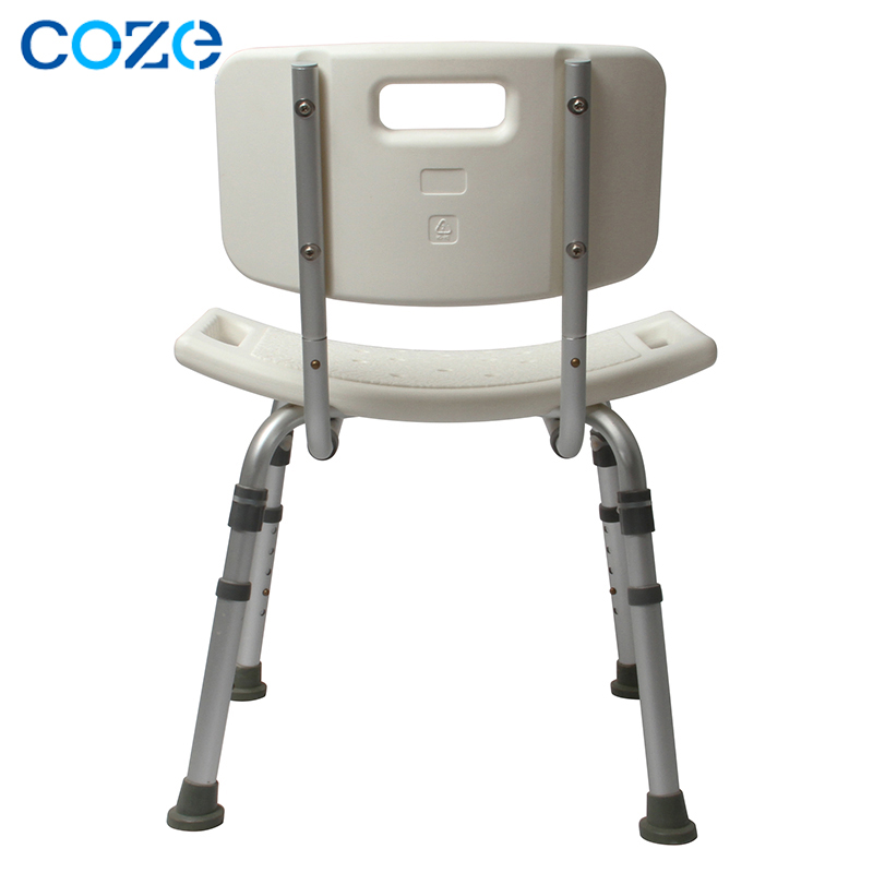 Adjustable Medical Shower Chair Aluminum Bath Chair with Back