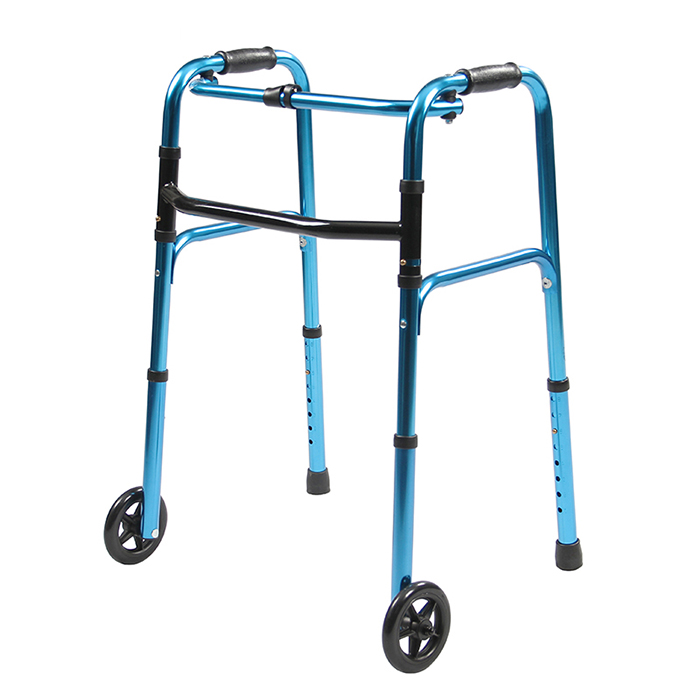 Folding Adult Walker Adjustable Walking Frame with Wheels