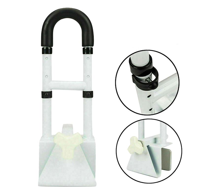 Adjustable Bathtub Grab Bars Steel Clamp on Tub Safety Rail