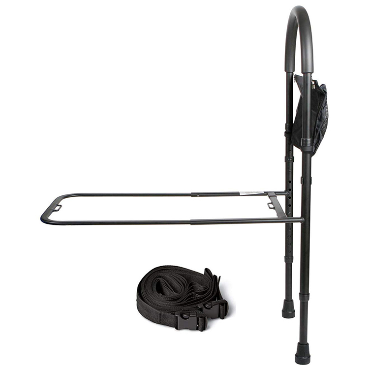Adjustable Bed Side Rails Bed Assist Bar With Storage Pocket for Elderly