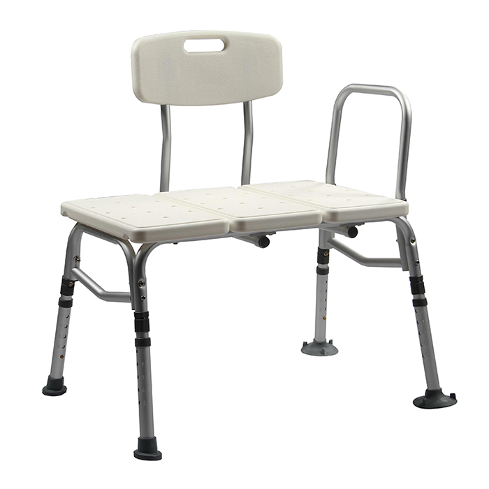Plastic Tub Transfer Bench Adjustable Bath Bench with Backrest