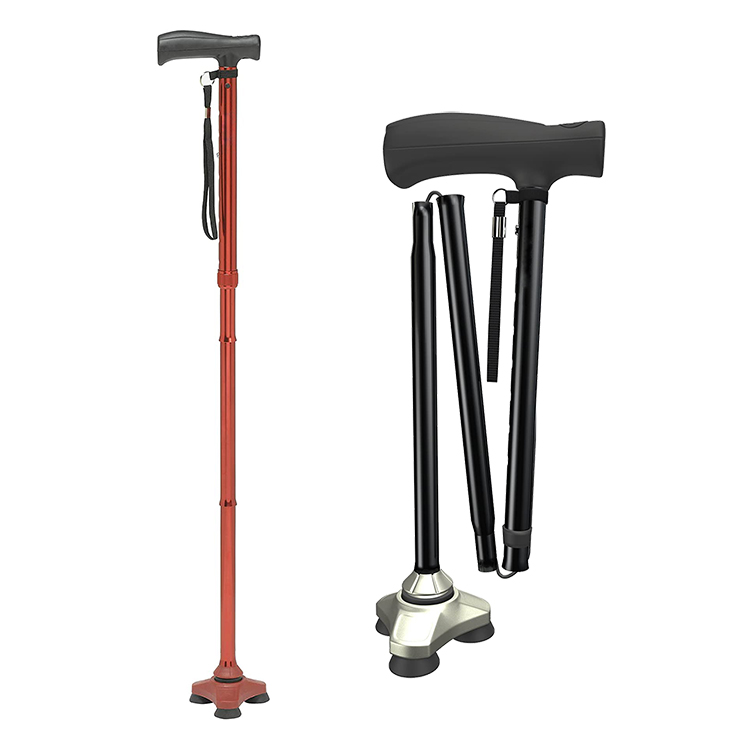 Custom Made Adjustable Folding Cane T Handle Walking Sticks
