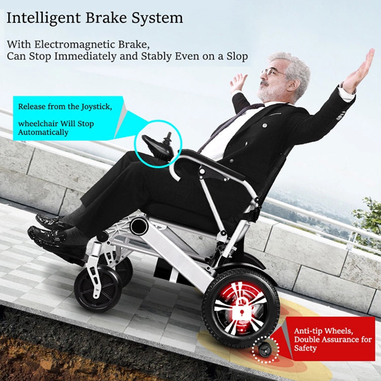  Travel Lightweight Portable Electric Wheelchair Motorized Power Chair for Adults