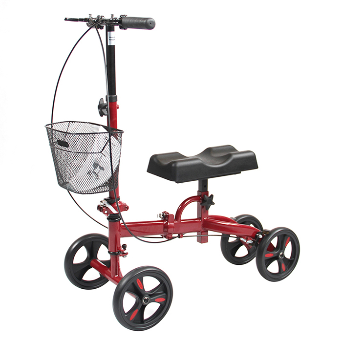 Medical Knee Scooter Steerable Knee Walker with Basket for Sale