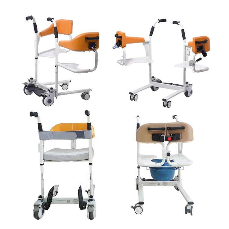 Medical Patient Transfer Toilet Wheel Chair Transport Commode Chairs