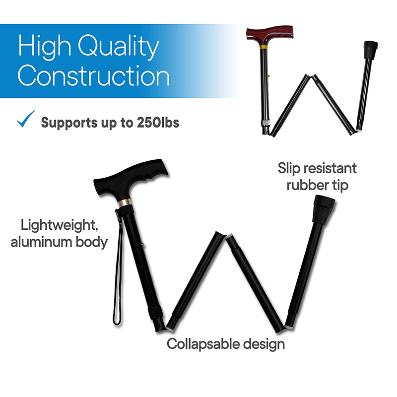 Lightweight Folding Walking Stick Travel Adjustable Canes