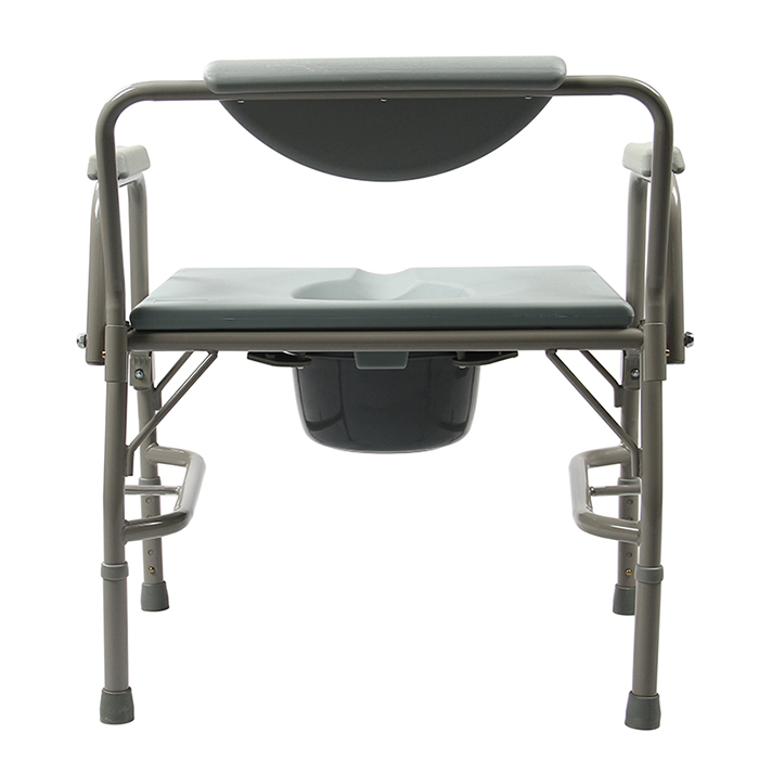 Bariatric Drop Arm Commode 3 in 1 Adjustable Bedside Toilet Chair