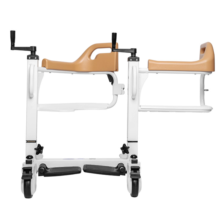 Patient Lift and Transfer Chair Commode Transport Wheelchair For Bedridden Patient