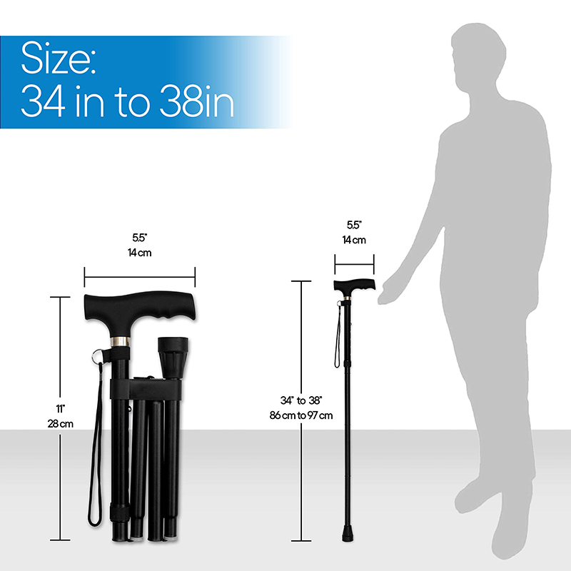 Lightweight Folding Walking Stick Travel Adjustable Canes