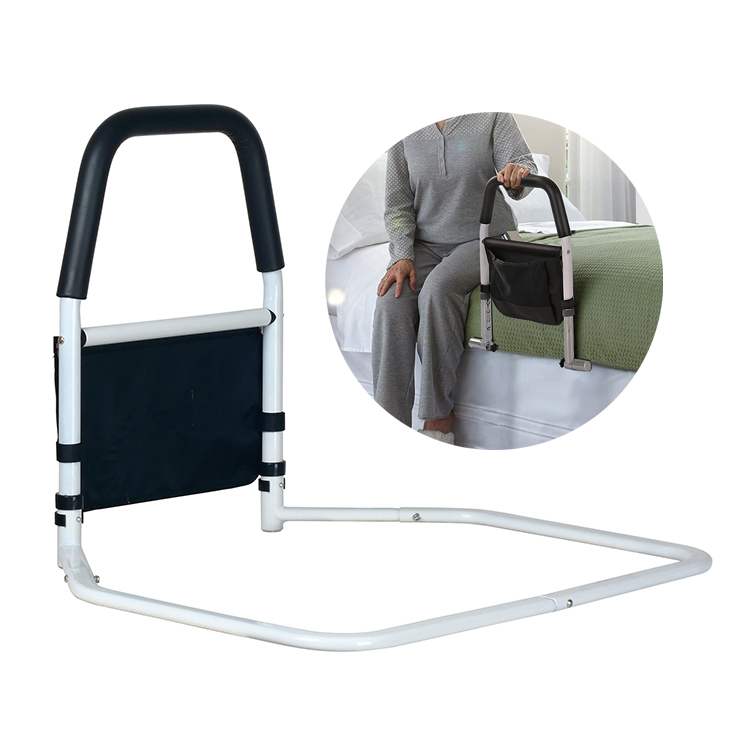 Adjustable Safety Bed Assist Rail Bedside Handle Guard Grab Bar Cane for Elderly
