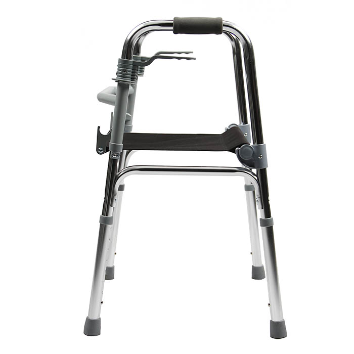 Aluminum Folding Walker with Seat Walking Frame for Elderly