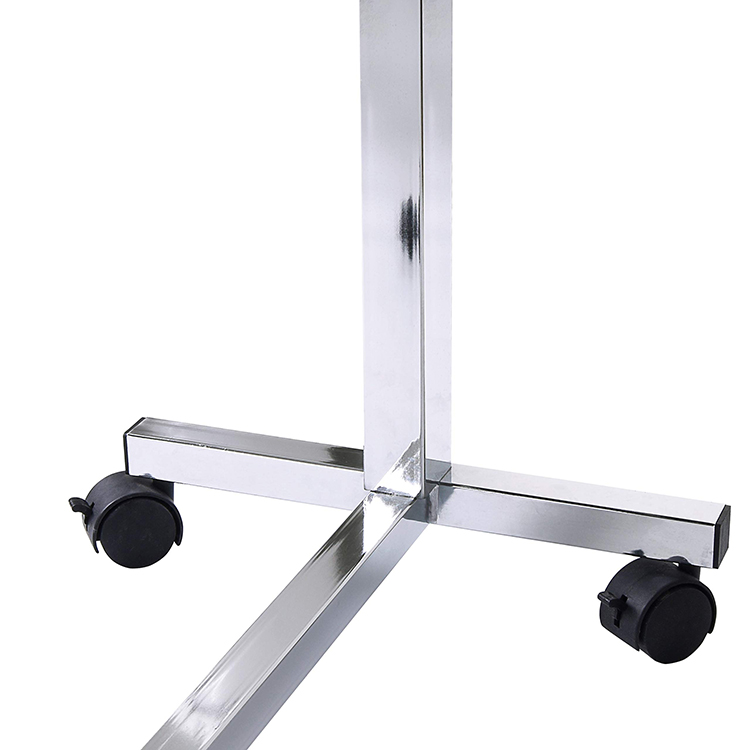 Medical Adjustable Tilt Top Overbed Table Rolling Bed Table with Wheels