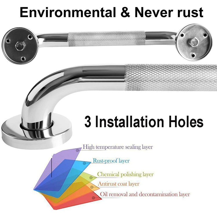 12 Inch Handicap Chrome Shower Grab Bars Grab Rails for Bathrooms
