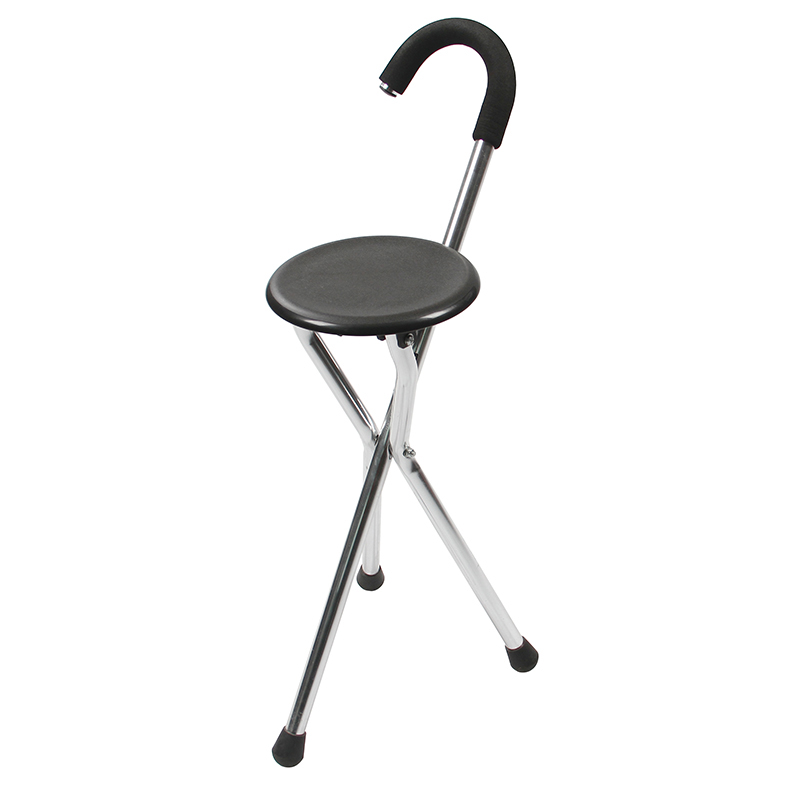 Folding Travel Walking Cane Chair Old People Walking Stick with Seat