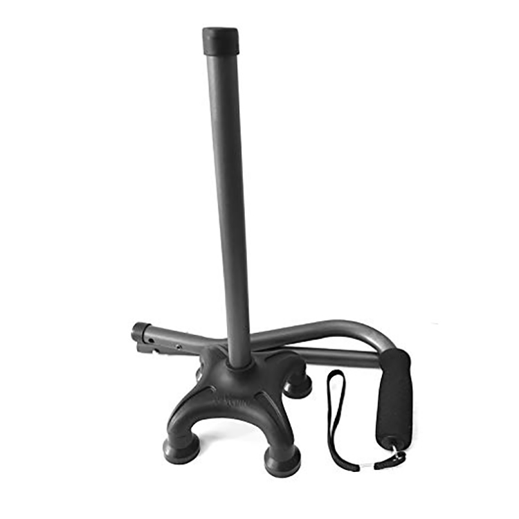 Adjustable Folding Quad Walking Cane for Right and Left Hand Use