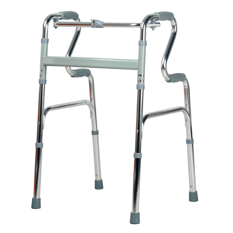 5-in-1 Adjustable Height Walker with Seat Travel Commode Shower Chair for Elderly