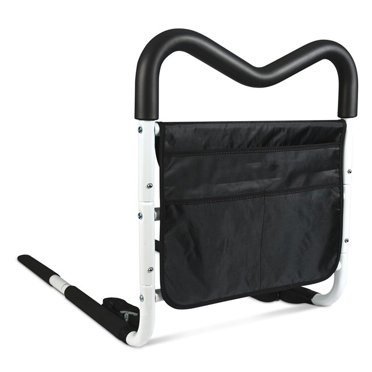 Home Adjustable Bed Rail Compact Bedside Assist Rails with Unique M-Shape