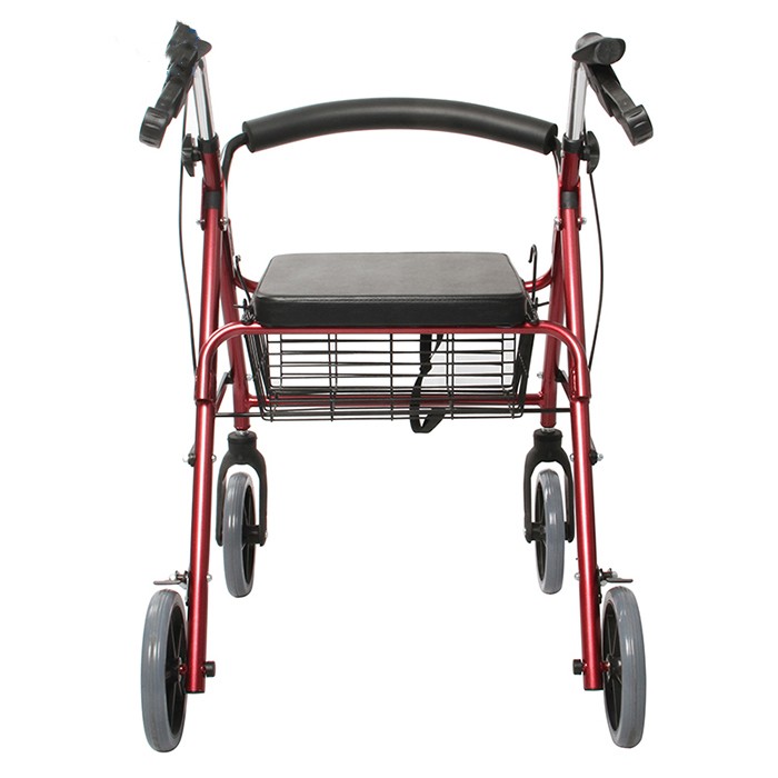 Lightweight Rollator Aluminum Folding Walker with Seat