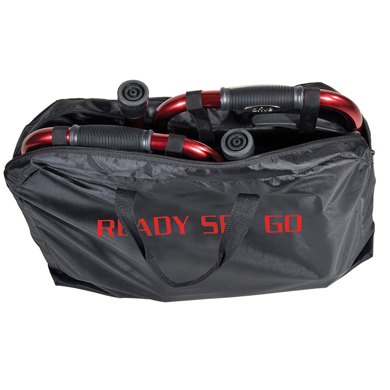 Aluminum Folding Travel Walker with 5-inch Wheels and Fold up Legs