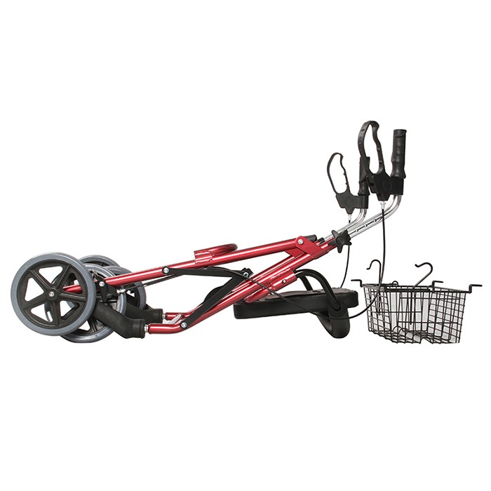 Lightweight Rollator Aluminum Folding Walker with Seat
