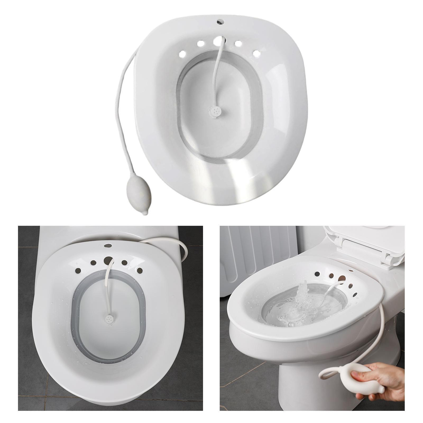 Collapsible Folding Adults Sitz Bath with Flusher for Hemorrhoids Relieve